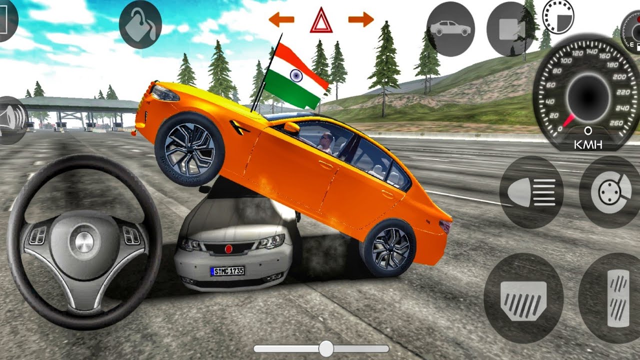 Desi Style Mein Orange Car Ka Impossible Stunt! Indian Flag + 260 KMH | Android Gameplay