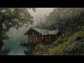 Heavy Rain Sounds for Deep Sleep &amp; Relaxation | Rain on The Roof in the Foggy Forest - End Insomnia