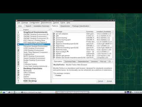 Removal of XFCE Desktop using Yast Software Manager in OpenSuse Leap 15.4