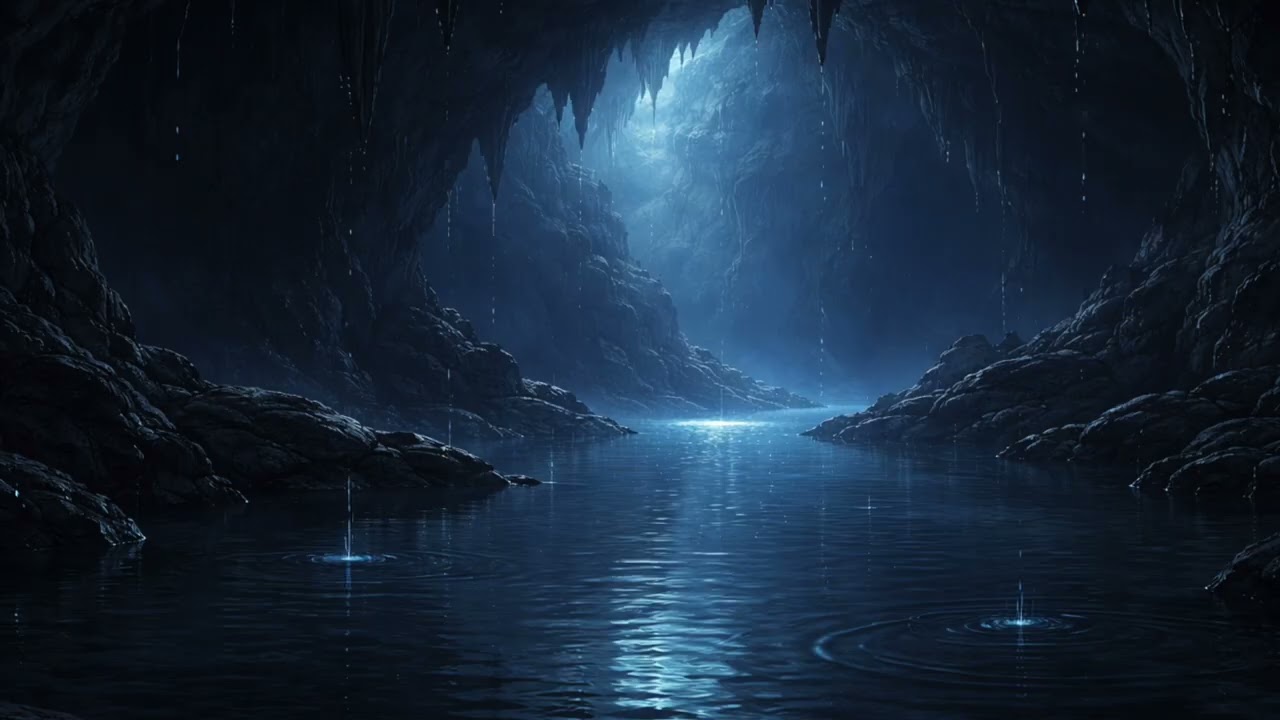 Deep Cave Sleep Ambience | Dark Ambient Sounds for Deep Relaxation & Stress Relief