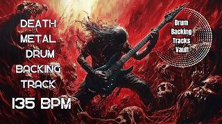 135 BPM Death Metal Drum Backing Track | Crushing Mid-Tempo Groove