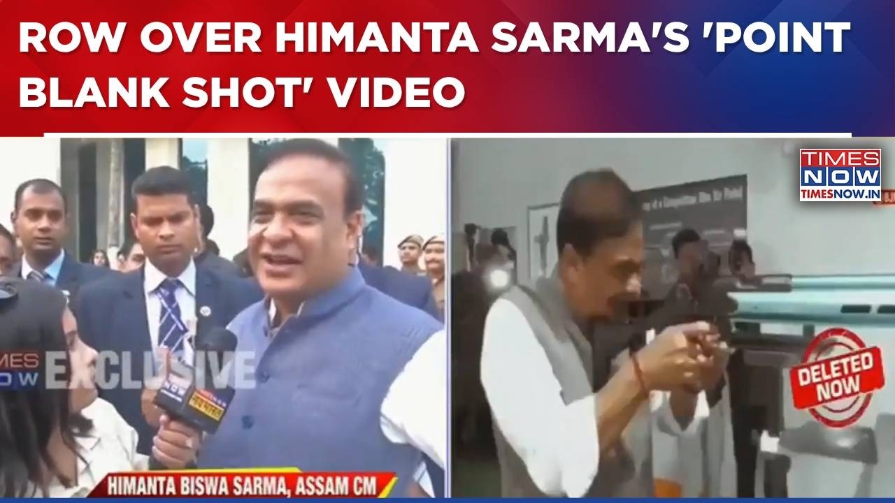 BJP Posts Video Showing Himanta Biswa Sarma Shooting Targets Wearing Muslim Caps, Congress Hits Back
