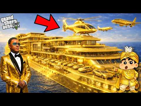 Franklin Or Shinchan Touch Anything Become Diamond Gold in GTA 5