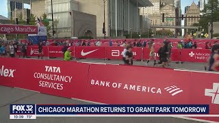 Thousands of runners getting ready for Sunday's return of the Chicago Marathon