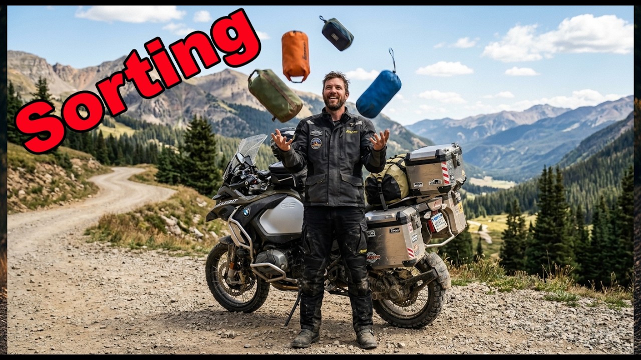 Sorting Gear before Motorcycle Rally