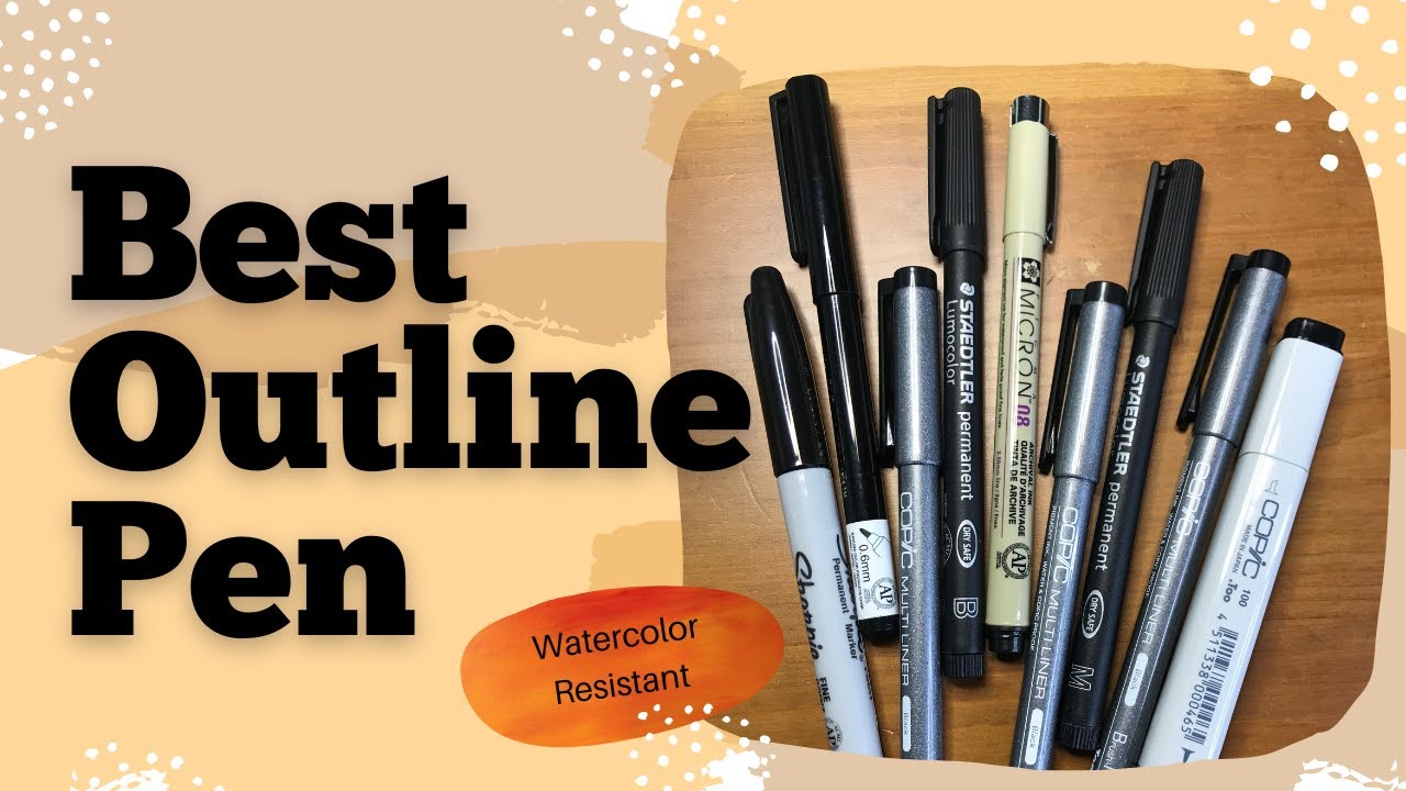 Black Outlining Pen Challenge for Watercolor Doodling