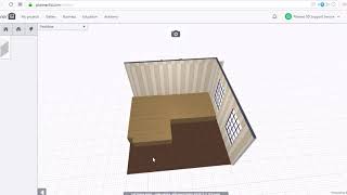 Planner 5D Web/Browser App Crude Sunk In Room screenshot 3