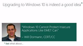 BlueHat v17 Mitigations for the Masses From EMET to Windows Defender Exploit Guard