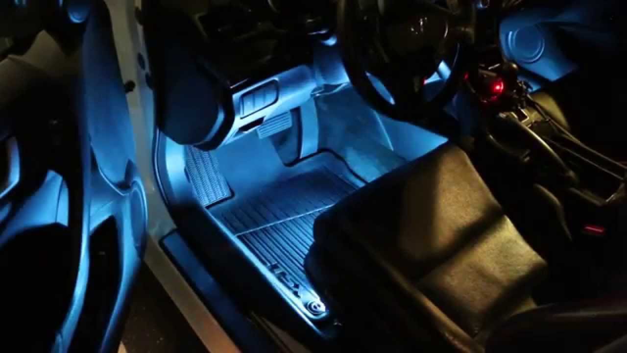 iJDMTOY 4pcs Sound Active LED Car Interior Lighting Kit YouTube