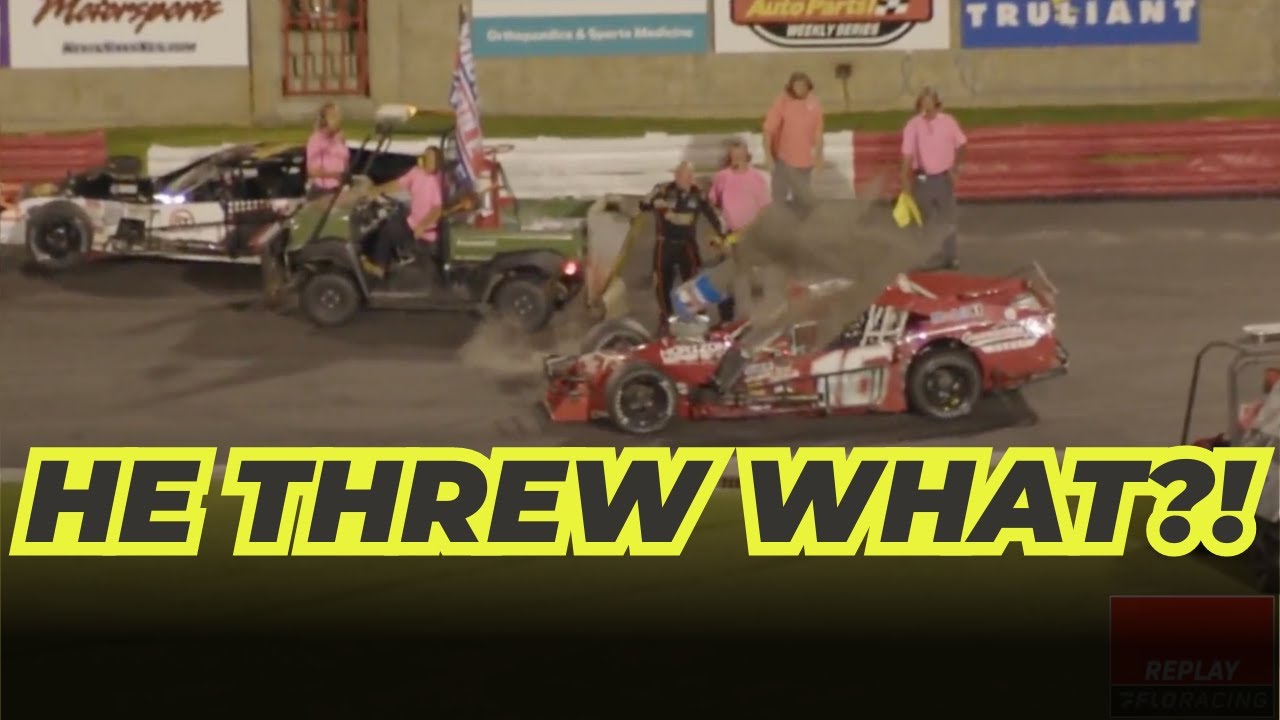 Bowman Gray Driver Throws Bucket Of Speedy Dry At Another Driver