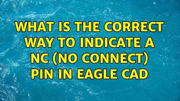 What is the correct way to indicate a NC (no connect) pin in Eagle CAD (3 Solutions!!)