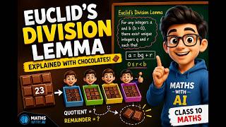 🏆 Euclid's Division Lemma Explained with Chocolates 🍫 | Class 10 Maths