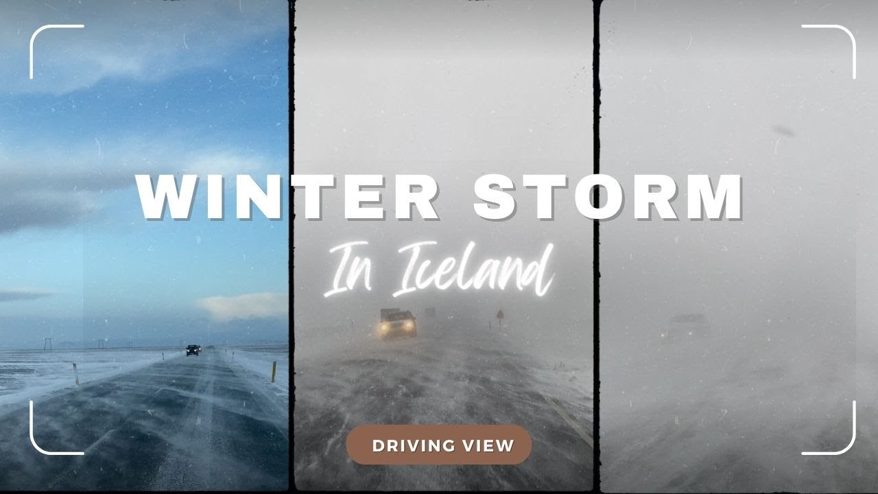 Driving during a Winter Storm in Iceland - YouTube