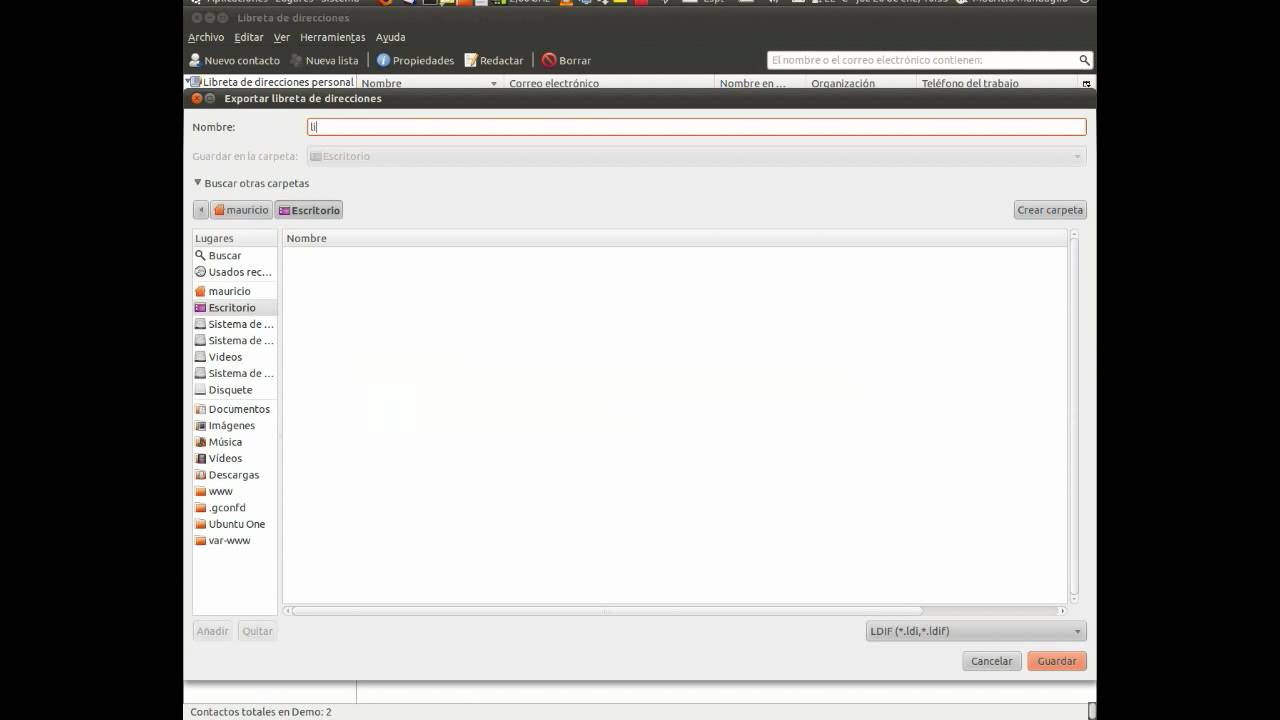 Exportar contactos desde Thunderbird