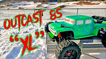 Motocross track bash w/ the Arrma Outcast 8s “XL” Jolly Green Giant