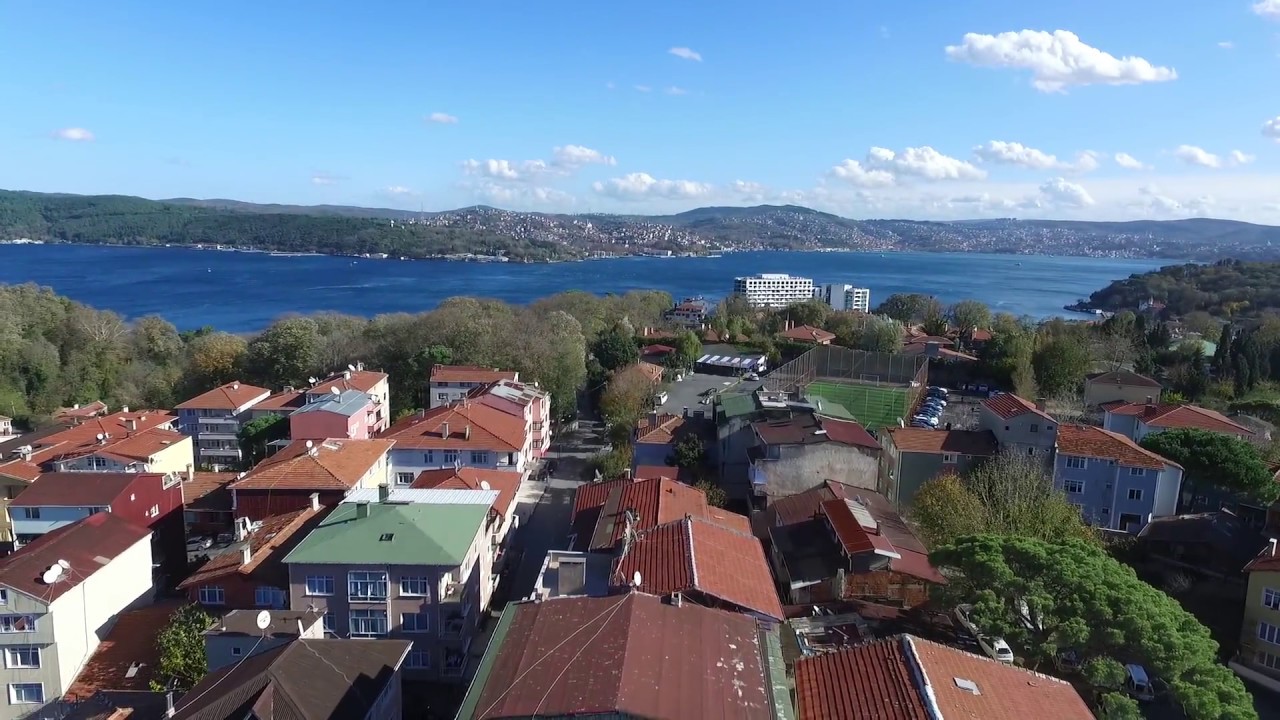 Istanbul Tarabya Bosporus von oben mit Drone Hexakopter