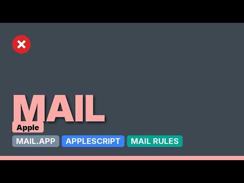 Apple: Mail rules with Script Warning message