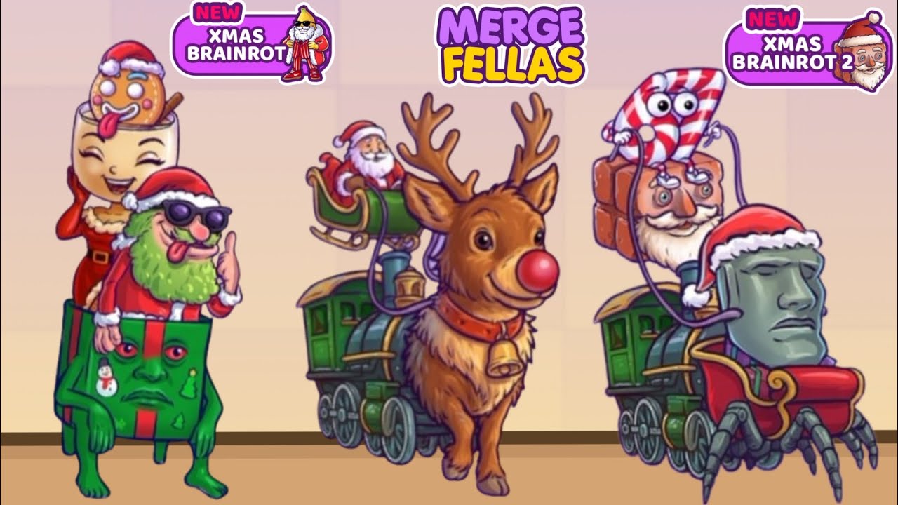 Merge Anomaly Edition Christmas New Update | Merge Fellas Xmas Brainrot 1 & 2 Reaching Final Boss⁉️