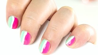 Üçlü Şerit Deseni - Yeni Başlayanlar İçin Tırnak Boyama