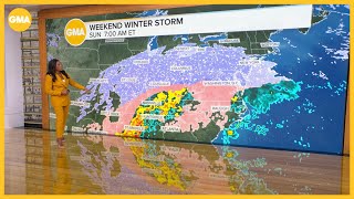 Tracking and timing the massive snowstorm