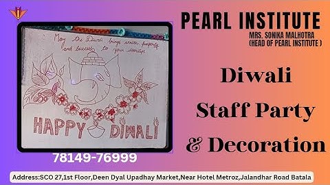 Diwali Staff Party & Festive Decor | Happy Diwali 2024 | PEARL INSTITUTE BATALA Celebrations