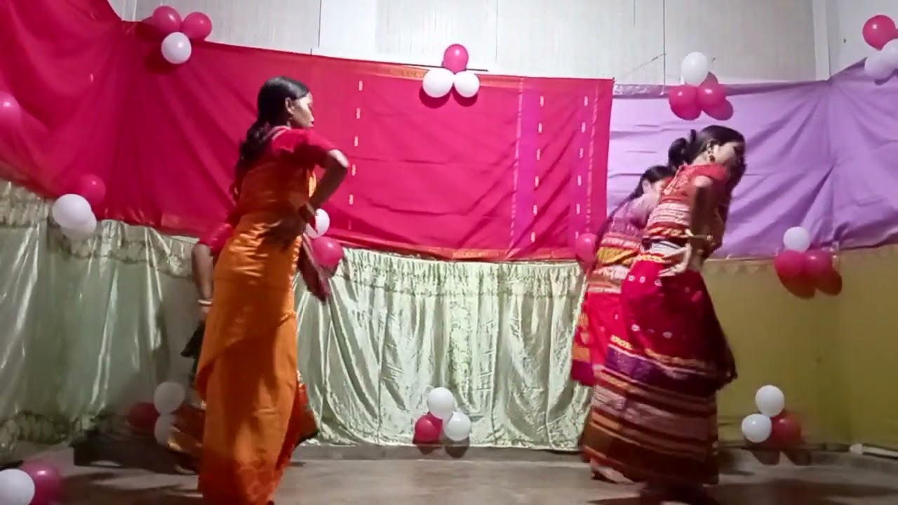 Firfirfarfar  pati rabha at latrigaon saraswati puja dance