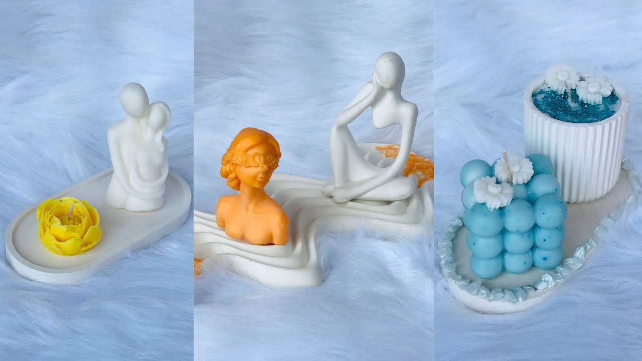 تعليم الكونكريت والشموع للمبتدئين - تعليم الشموع - تعليم الكونكريت - concrete art - candles art