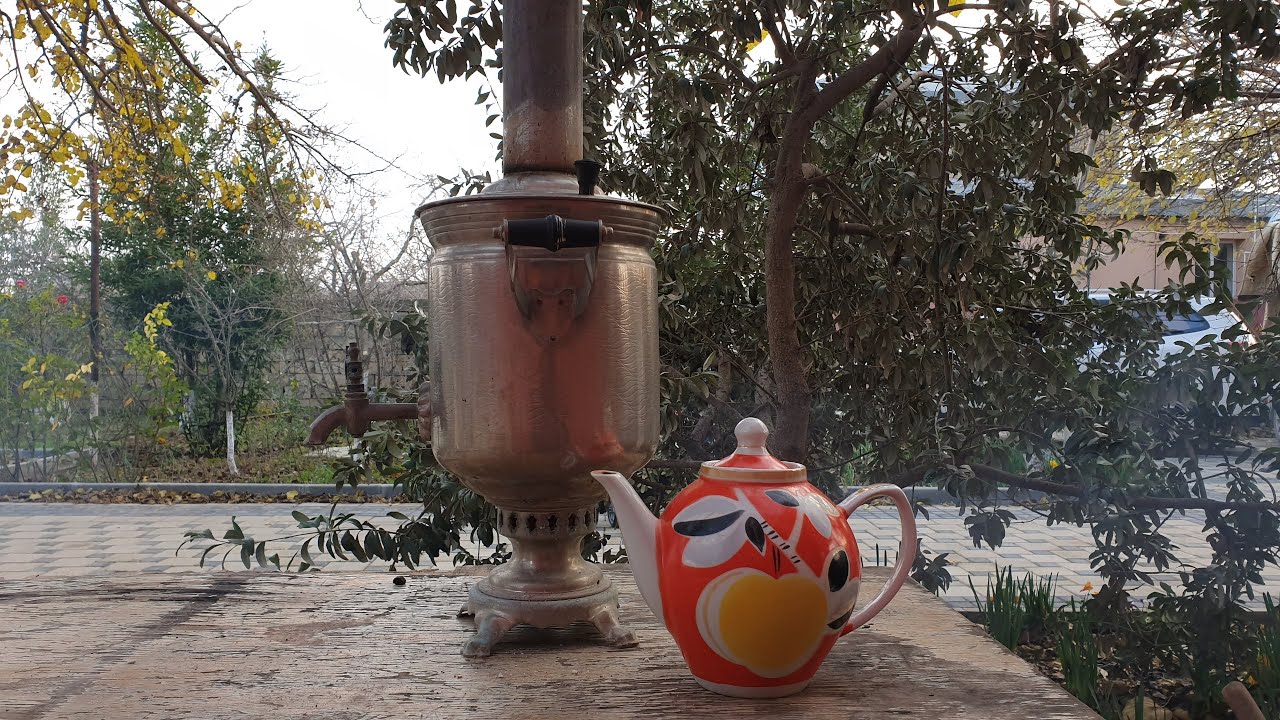 Зимний день на даче 2 поселок Сарай Абшерон Samovar çayı bağda ...