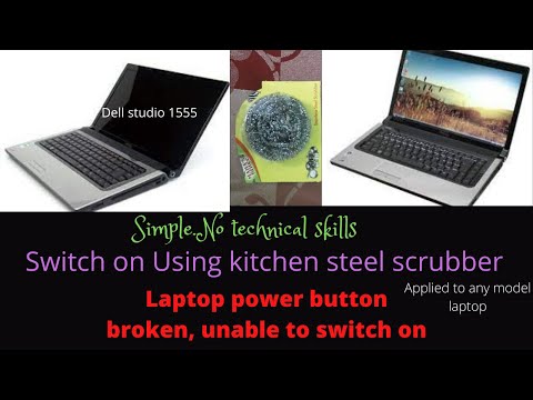 How to switch on laptop with out power button DELL studio 1555 Any model laptop simple and easy by DIGISHON