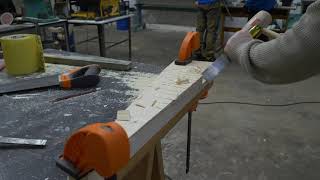 A small wind turbine workshop at Kopli 93: Carving the Blades