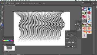 Illustrator blend tool and width profiles and strokes for wave and line designs tutorial