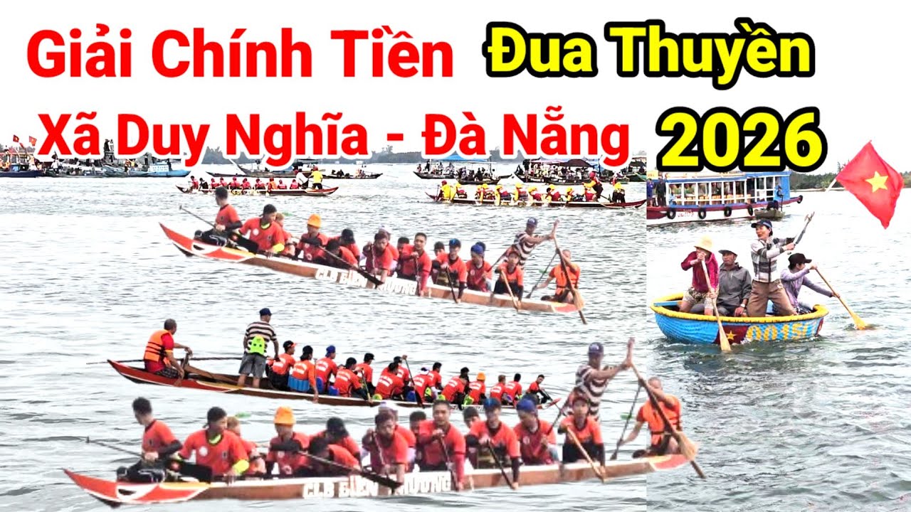 Cực Nóng Đầu Xuân 2026: Lễ Hội Đua Thuyền Duy Nghĩa Tại Cầu Cửa Đại Hội An Sôi Động Nghẹt Thở