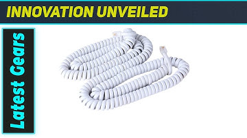 Trisonic 25 FT White Telephone Cord: The Best Tangle-Free RJ11 Cable