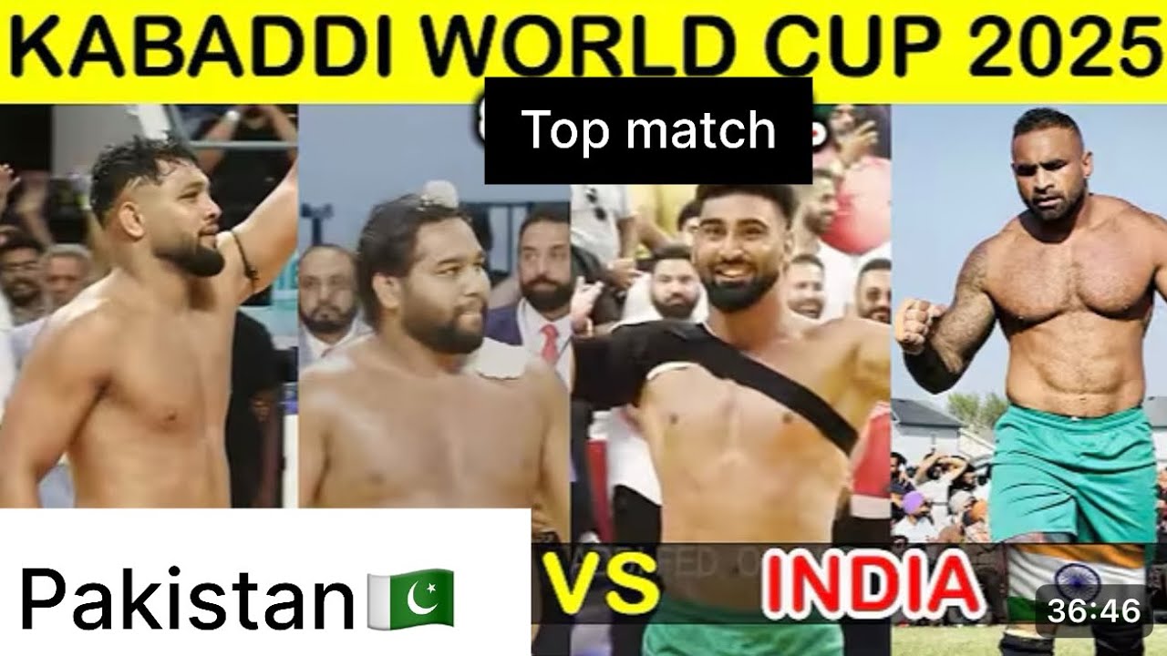 India 🇮🇳 vs pakistan 🇵🇰 top match kabaddi live canada cup 