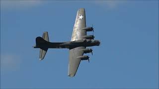 The Boeing B 17 Sally B Flying Fortress Flying Display at Duxford.