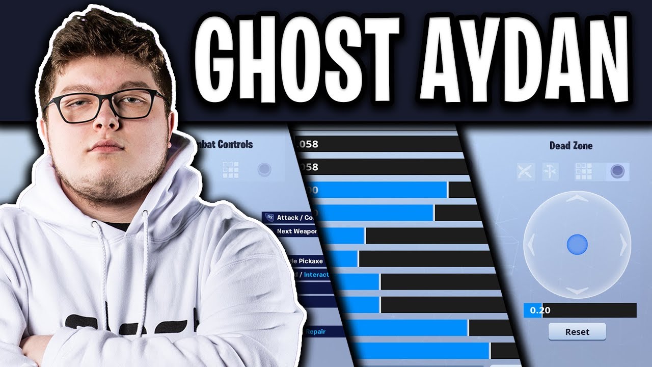 ghost aydan s new fortnite sensitivity and setup - ghost ex fortnite settings
