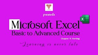Module -1 Chapter: 9- Sorting in Excel