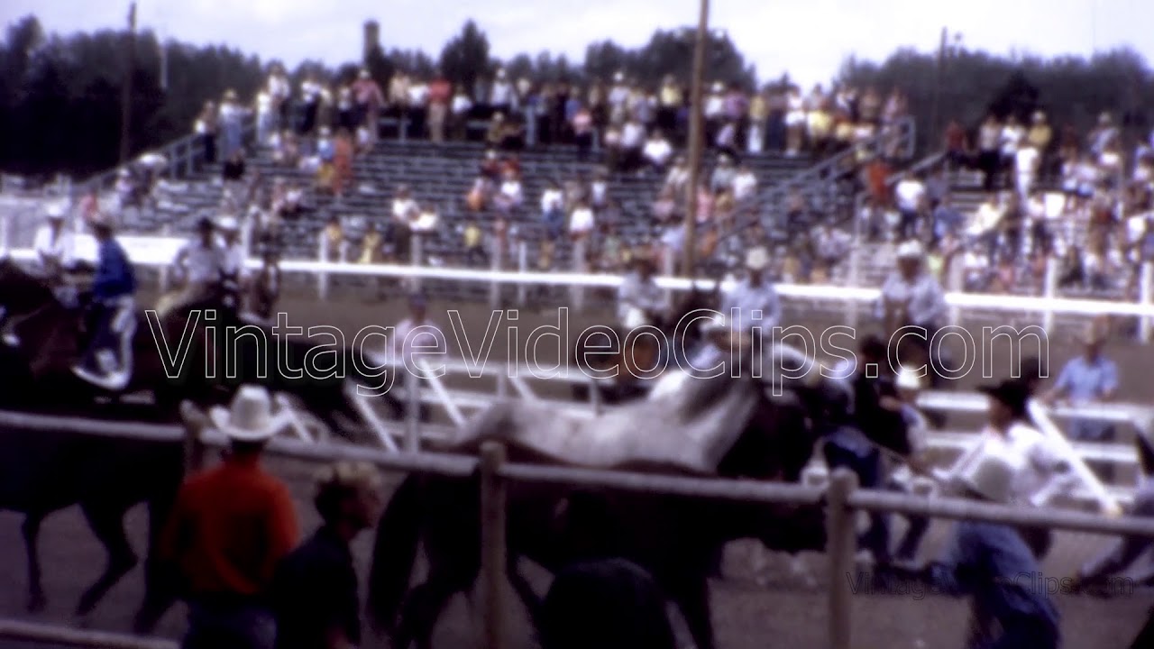1972 Rodeo in Cheyenne, Wyoming - Vintage Bull & Bronco Riding - YouTube