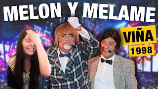 GEMMA TEBAR REACCIONA a MELON Y MELAME en el FESTIVAL de VIÑA 1998