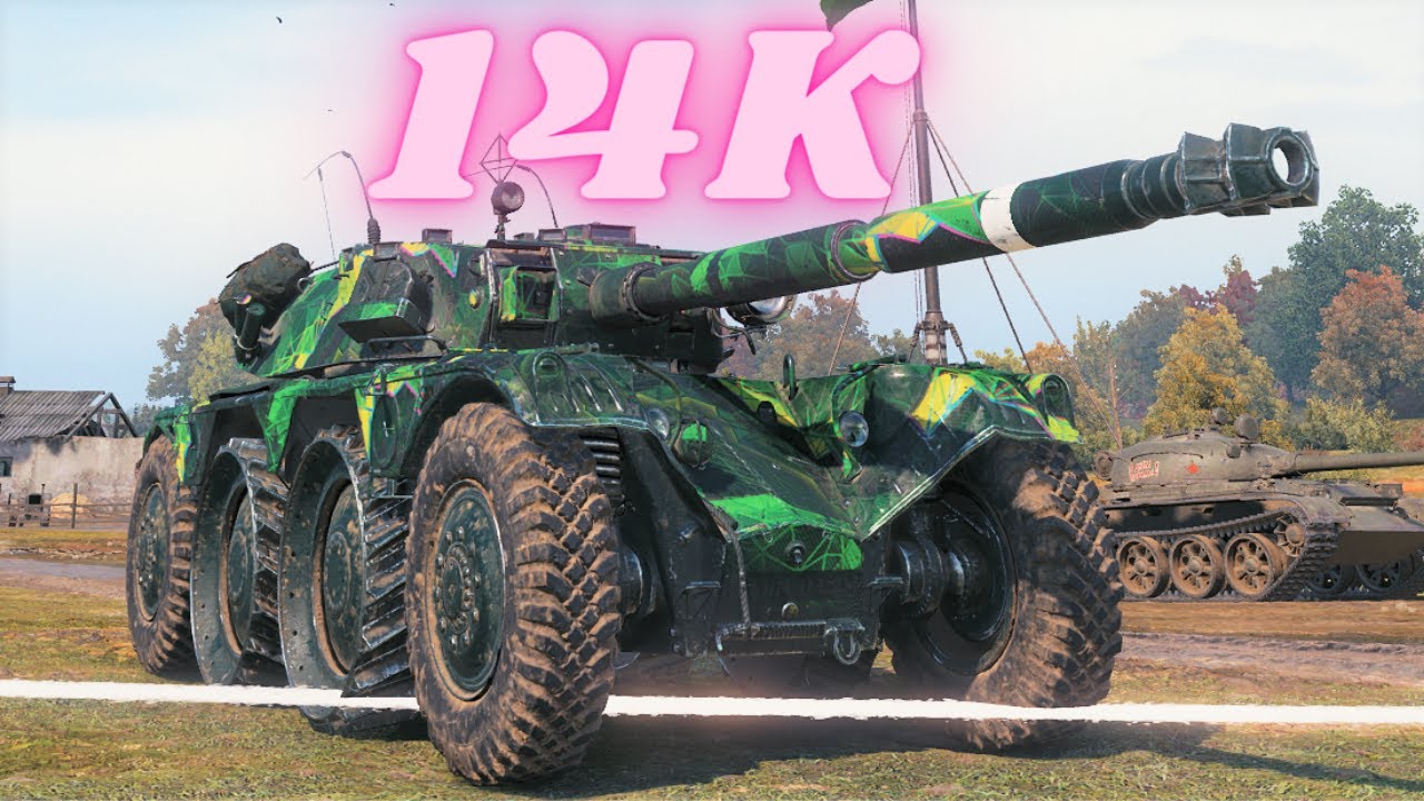 Panhard EBR 105  14K Damage + Spot  World of Tanks,WoT tank battle