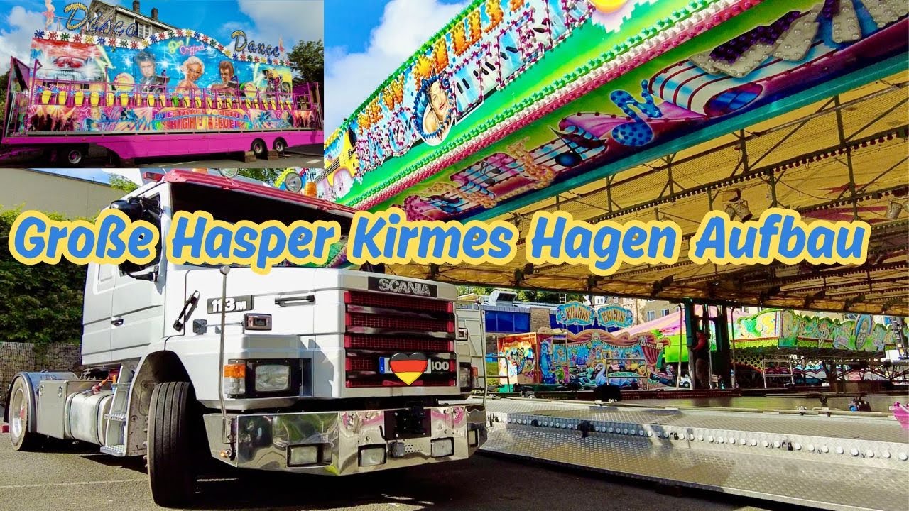 Große Hasper Kirmes Hagen Aufbau 2024 4K.