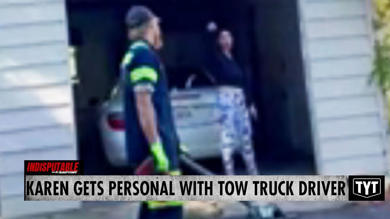 Mean Karen Gets Personal With Tow Truck Driver Helping Her - YouTube