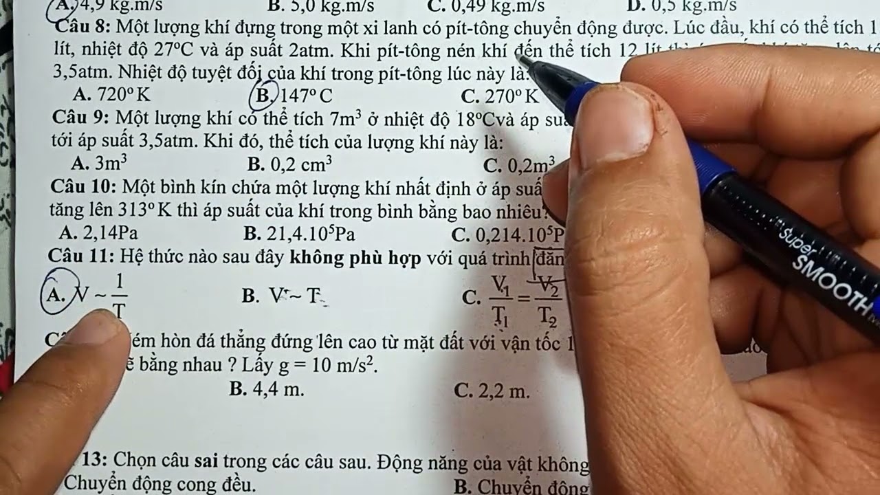 Đề thi trắc nghiệm vật lý 10 học kì 1 | đề giữa kì 2 vật lý 10   trắc nghiệm và tự luận