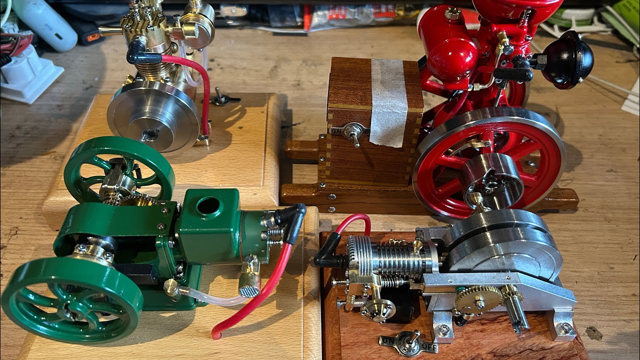 Miniature Hit & Miss ENGINE Display! BO1, SAM, M96 & M17 Models Running Together! 