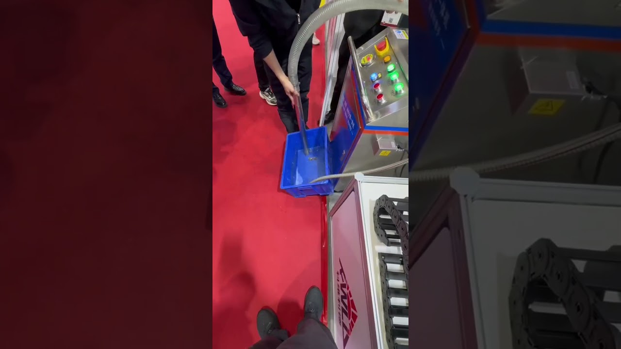 Chips removing and oil-water separator machine tool #cnc