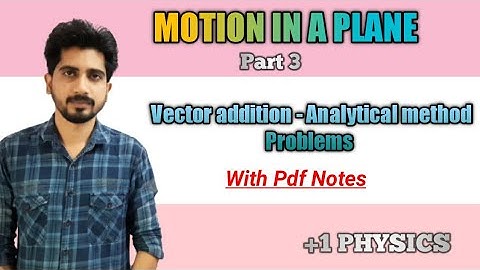Motion in a plane in class 11 | Part 3 | Vector addition- Analytical method |