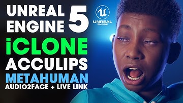 Unreal Engine 5 ~ Testing Acculips + Audio2Face on a MetaHuman via iClone Unreal Live link, LUMEN