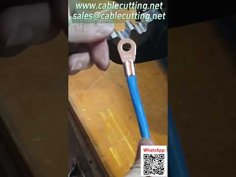 6.8mm Wire Crimping Machine, 5-300A Terminal Lug Crimper, 6-Die B-Type Quick Change, 3-Second Die Change