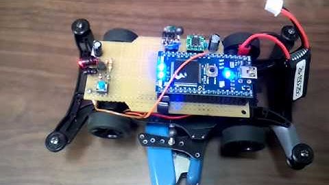 ミニ四駆AI、エンコーダを使ったモータON-OFFのテスト