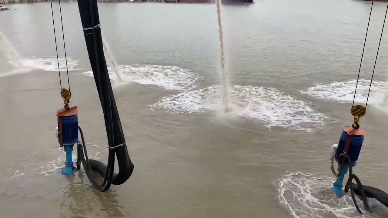 90 kW Motor Driven 10 inch Vertical Slurry Pump  for unloading sand from Sand Barge